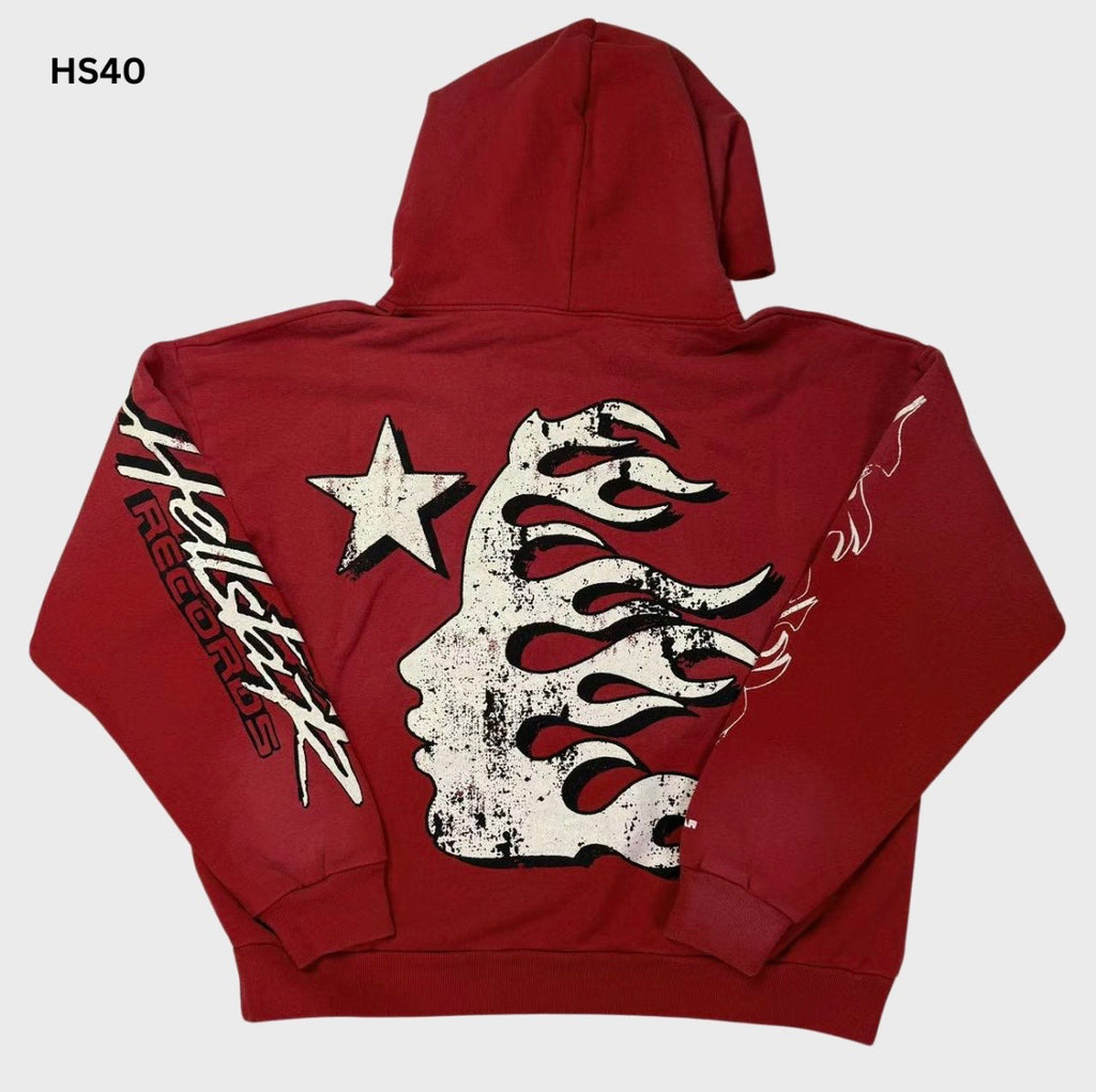 Red And White Hellstar Hoodie