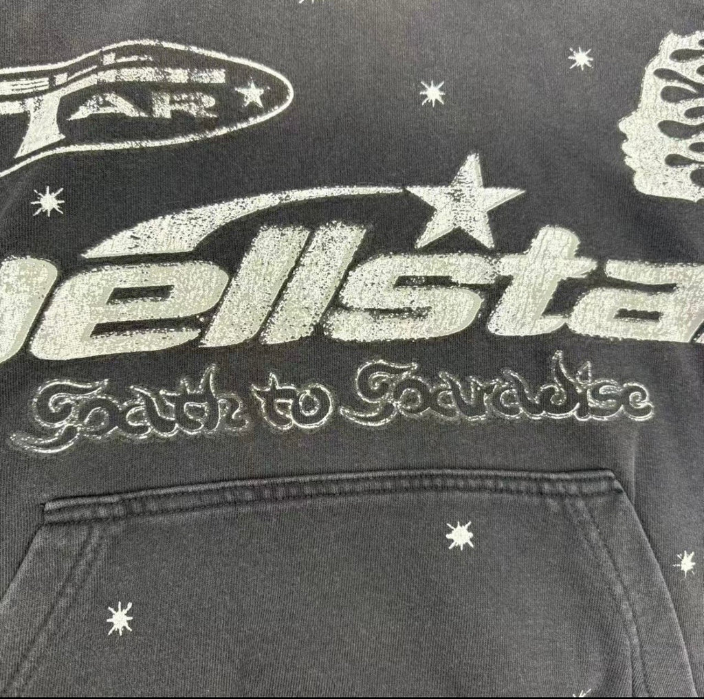 Black and White Hellstar Hoodie