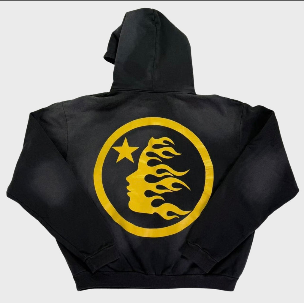 Black And Yellow Hellstar Hoodie