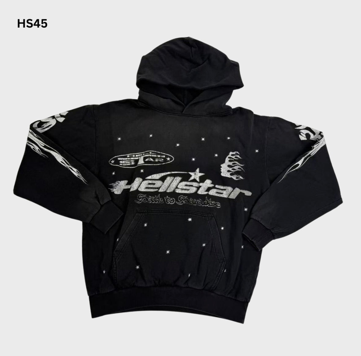 Black and White Hellstar Hoodie